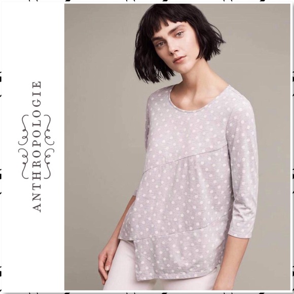 Anthropologie Tops - Anthropologie Lili’s Closet Celie Top Gray Dot M